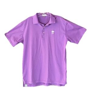 Peter Millar Size M Men’s Purple Short Sleeve Golf Polo